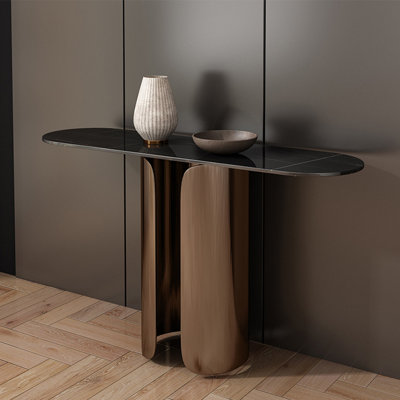 Modern minimalist sintered stone entrance table