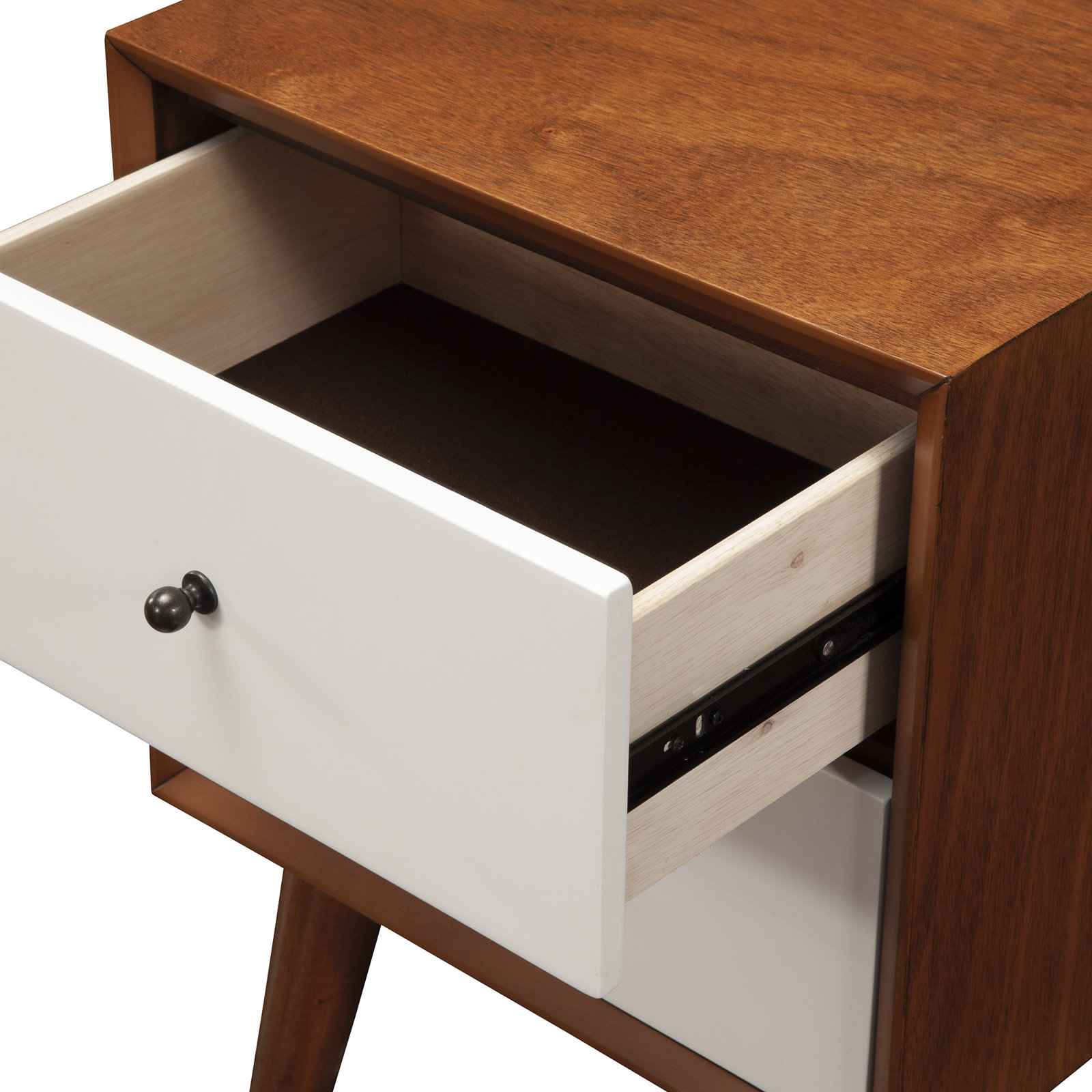 Williams Mahogany Nightstand, Chestnut/White