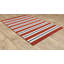 Tapis intérieur / extérieur rouge foncé / bleu à poils longs Deltana-878452391
