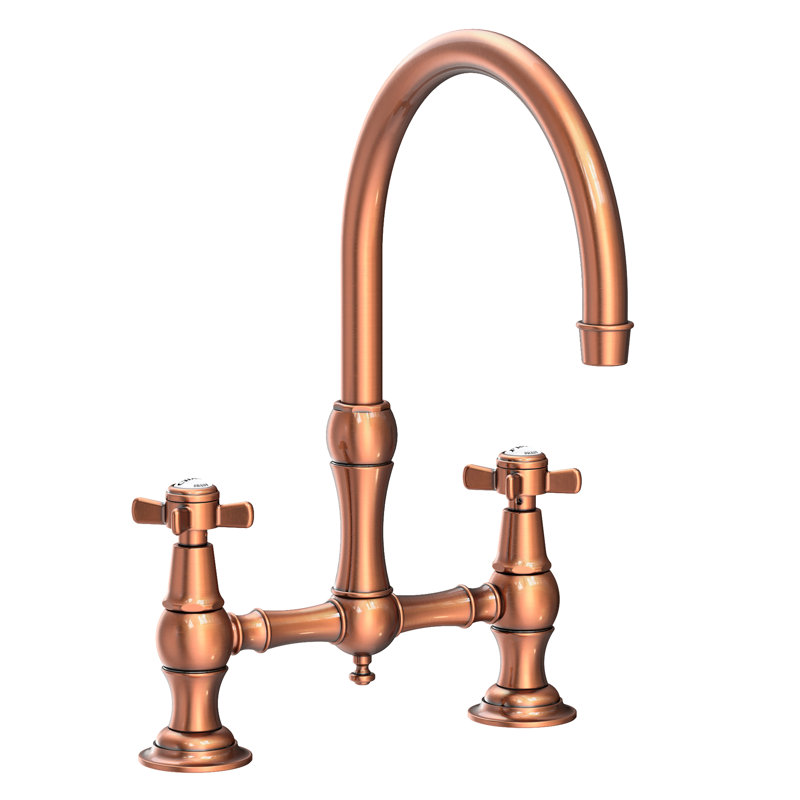 Fairfield Kitchen Bridge Faucet, Antique Copper