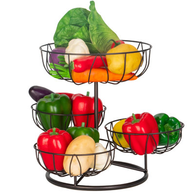 Prep & Savour Andrianne Metal Fruit Bowl