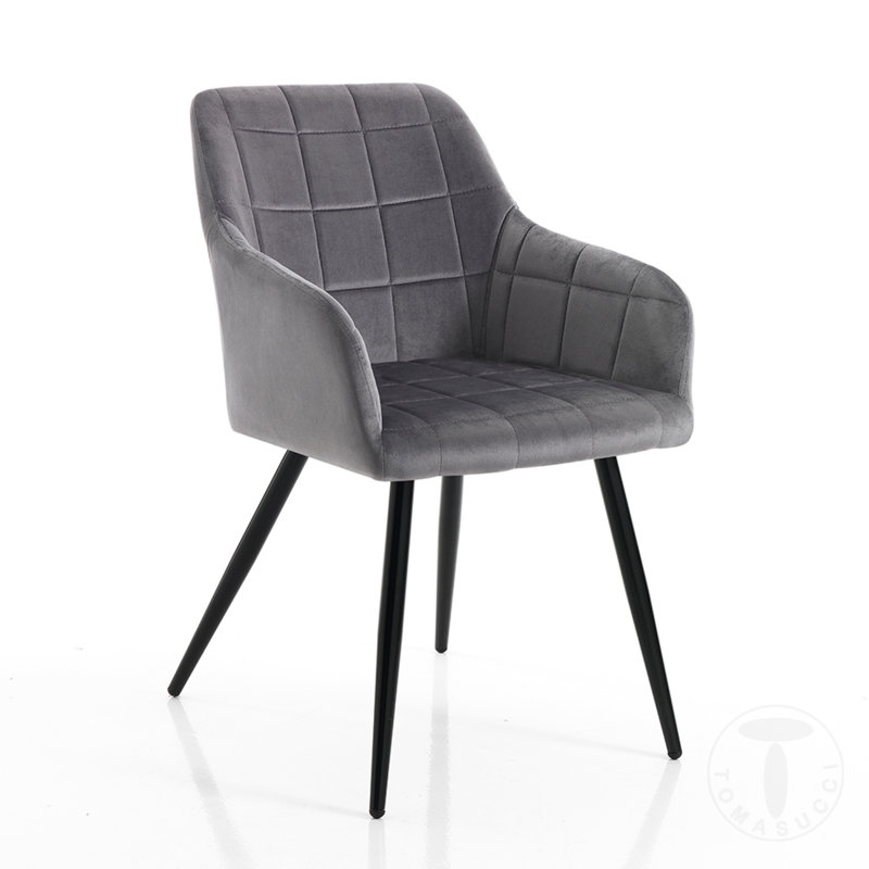 Siems 47cm H Fabric Upholstered King Louis Back Armchair