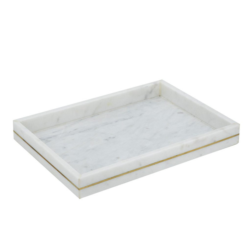 Niotaze Marble Tray, White