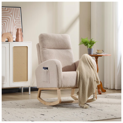 Chaise berçante avec accoudoirs rembourrés Modern