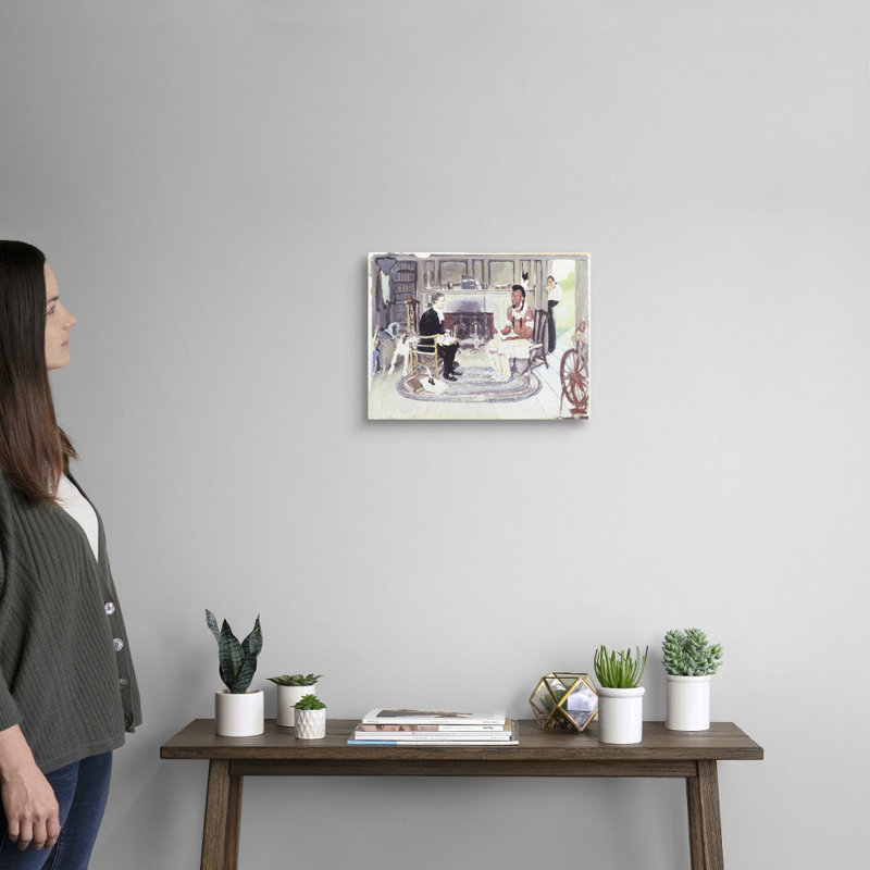 «John Sargent & Chief Konkapot», art mural sur toile, H 12 po x l 16 po x P 1,25 po, Toile tendue