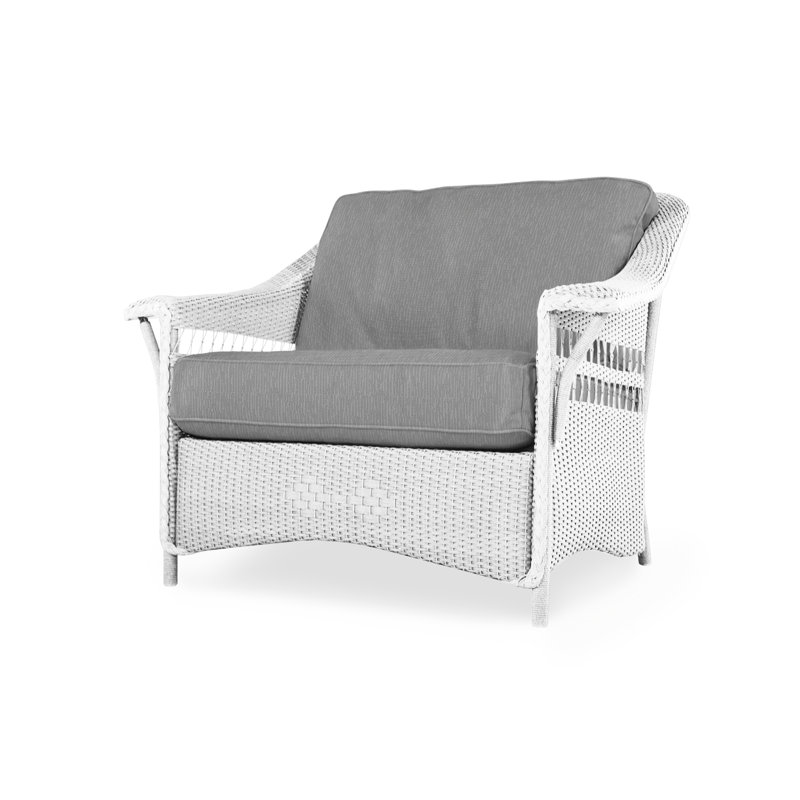 Nantucket Outdoor Lounge Chair, Decorline Natural, White