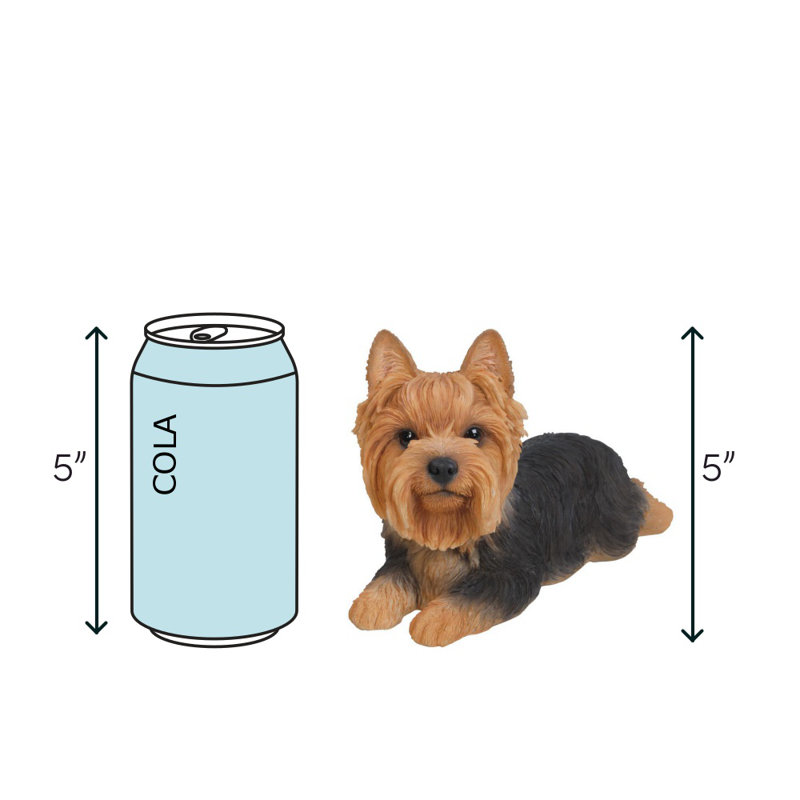 Yorkshire Terrier Dog Lying Down Statue
