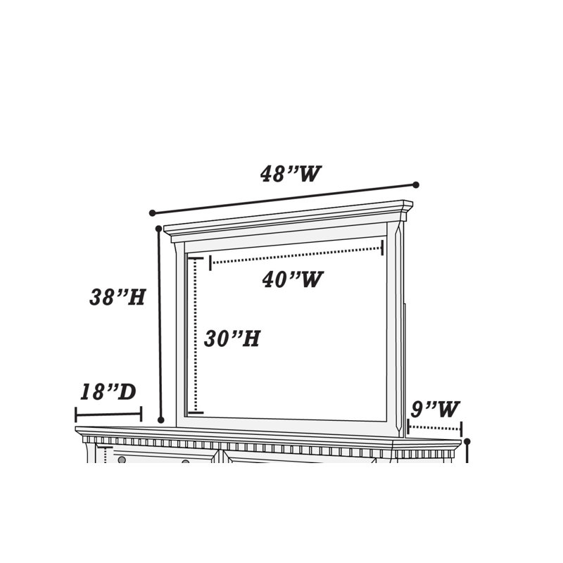 Miroir pour commode
