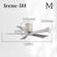 60" Irene 5-Blade Hugger Ceiling Fan with Wall Remote-1087667332-1087667386-1087667387