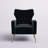Consolata 37" H Velvet Wingback Chair with Button Tufting and Metal Legs-1272440849