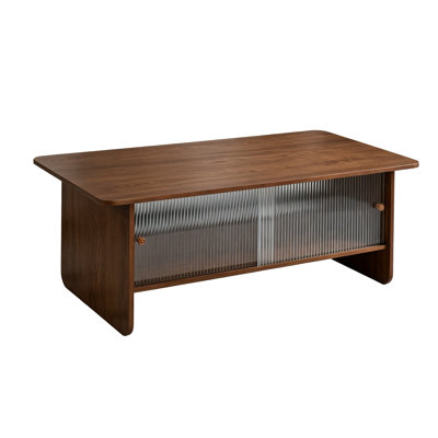 47" Rectangular Modern Solid Wood Coffee Table