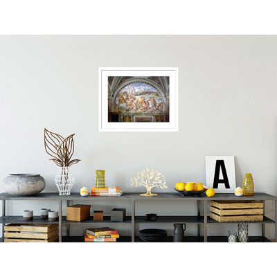 La Bataille d'Ostie par Raphael - Impression Giclée sur cadre