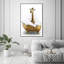 Bathtime Giraffe - Peinture sur toile-119891401-58873435-58873438