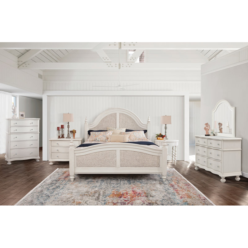 Schlusser Vannie End Table with Storage, Dove White