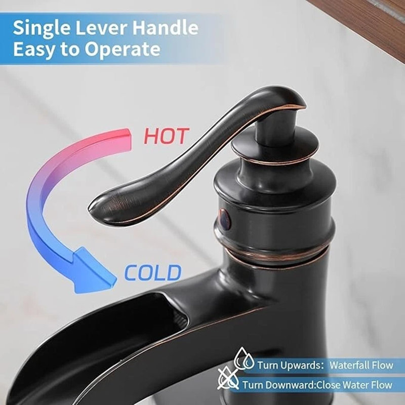 Mélangeur de meuble-lavabo de salle de bain en bronze huilé