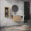 Meuble-lavabo mural avec lavabo et armoire latérale-114704408