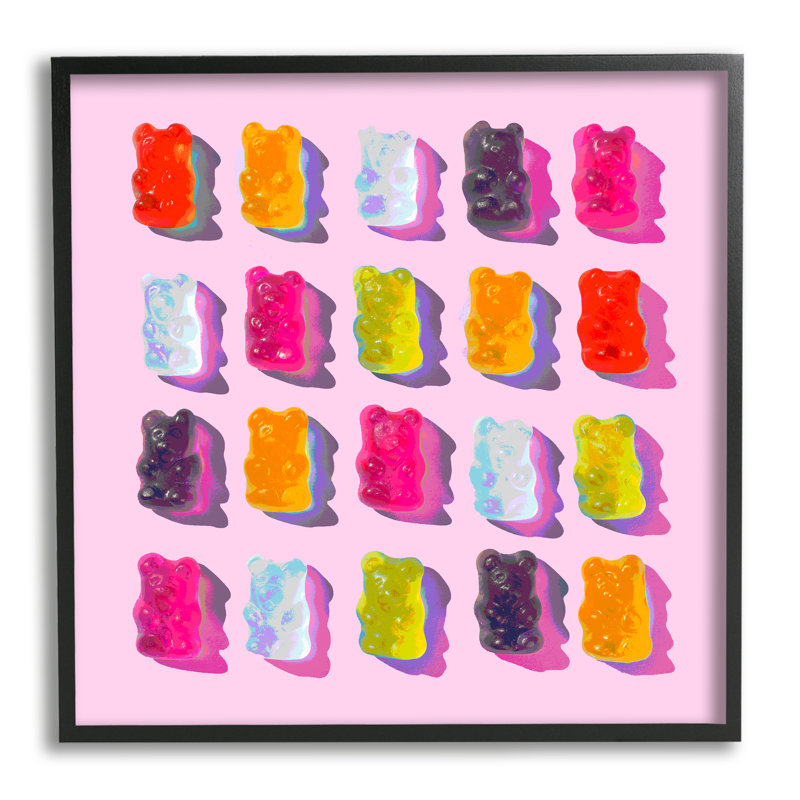 Art giclée encadrée rose moderne rose par Lil 'Rue, H 12 po x l 12 po x P 1,5 po, Giclée encadrée noir minuit