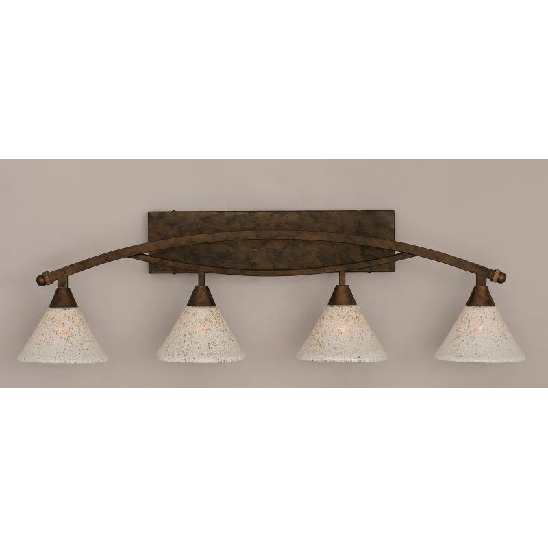 Eisenhauer 4-Light Dimmable Bath Bar, Bronze, Gold