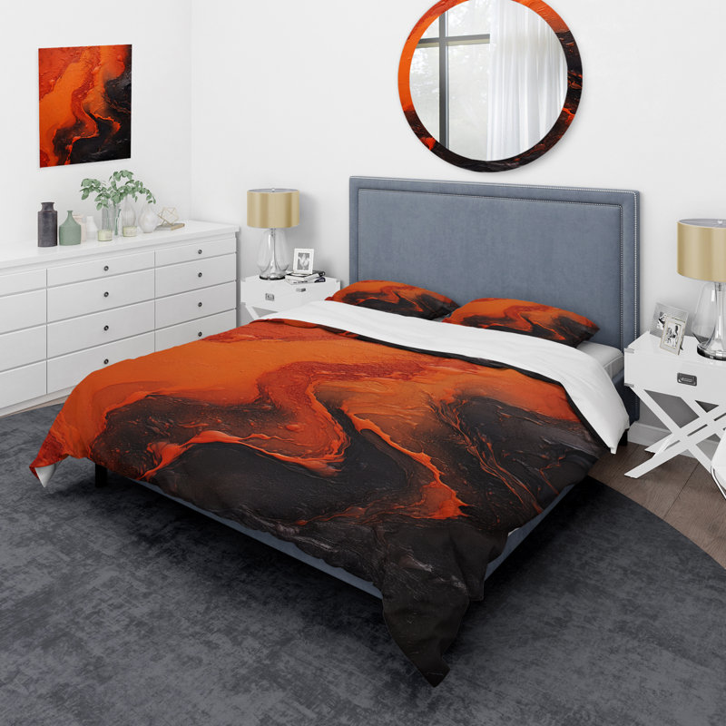 Ensemble de housse de couette Volachic Tachisme Fusion 1 - Tachisme, Housse de couette simple + 1 taie décorative stan