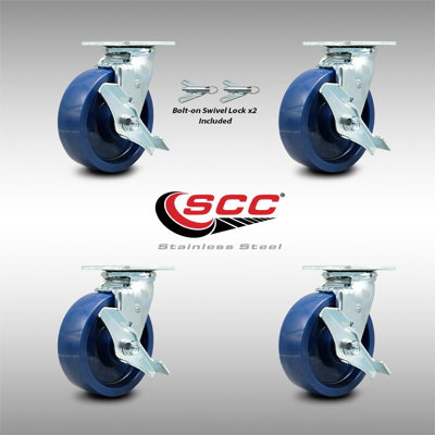 4 Piece Solid Poly Caster Set