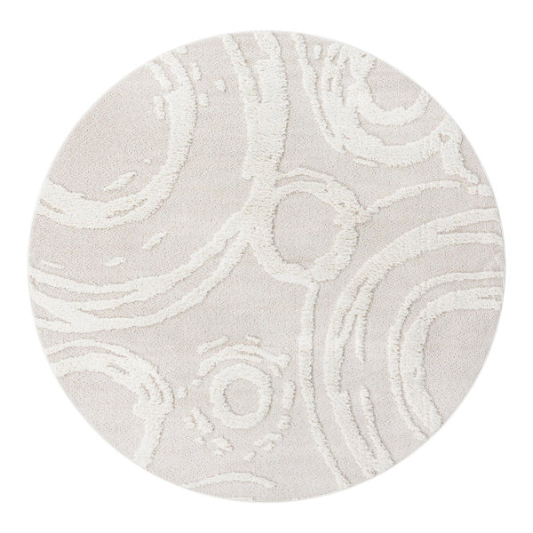 Wrought Studio Dequantae Abstract Machine Woven Polyester Area Rug in ...