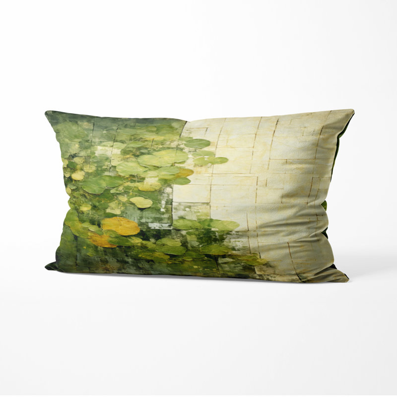 Coussin décoratif vert Maysonet, H 12 po x l 20 po