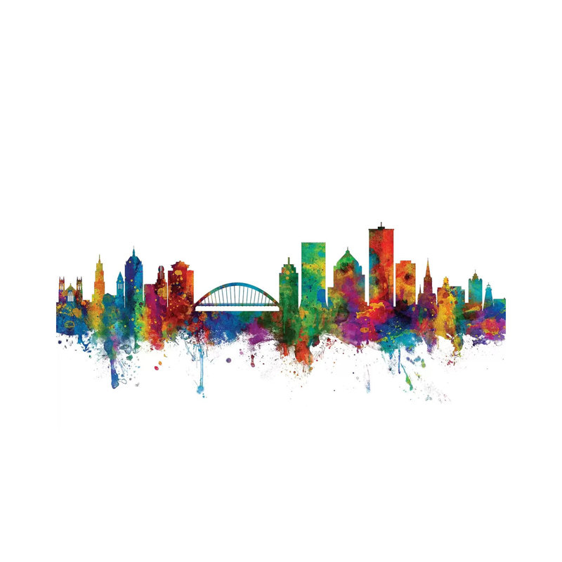 Rochester, New York Skyline by Michael Tompsett - Wrapped Canvas Gallery-Wrapped Canvas Giclée, 20.32 cm H x 30.48 cm W