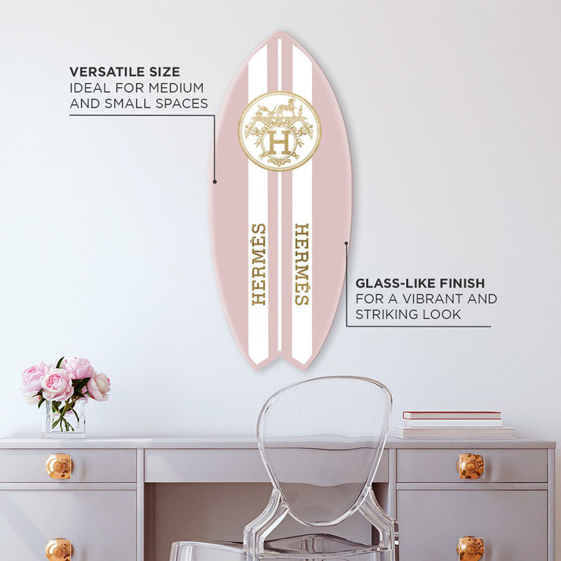 French Skimboard Blush Acrylic by Oliver Gal