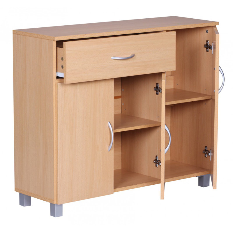 90cm Sideboard, Beech and grey