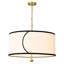 Lustre tambour en tissu 4 lumières Montelle