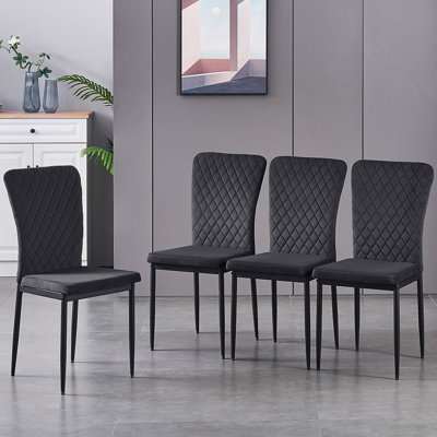 Leilauni Tufted Upholstered Velvet Armless Dining Chair