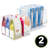 iDesign Stackable Open-Front Storage Bins for Kitchen and Pantry Organization - Set of 2 - Clear