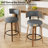 Chic Swivel Leather Upholstered Bar Stool For Ultimate Comfort And Style-647653540-647653560