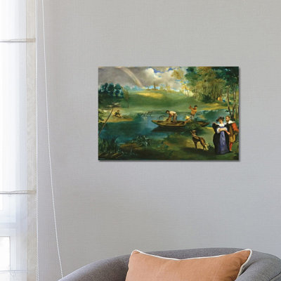 Fishing, C by Edouard Manet - 1 Piece Wrapped Canvas Wall Art
