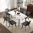 Modern Style Curved 63-Inch Sintered Stone Dining Table
