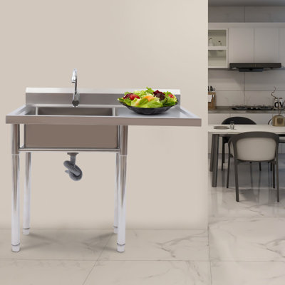 39.3" L x 23.6" W Free Standing Bar Sink