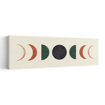 Boho Moon Phases by Vitor Costa - Wrapped Canvas Panoramic Print