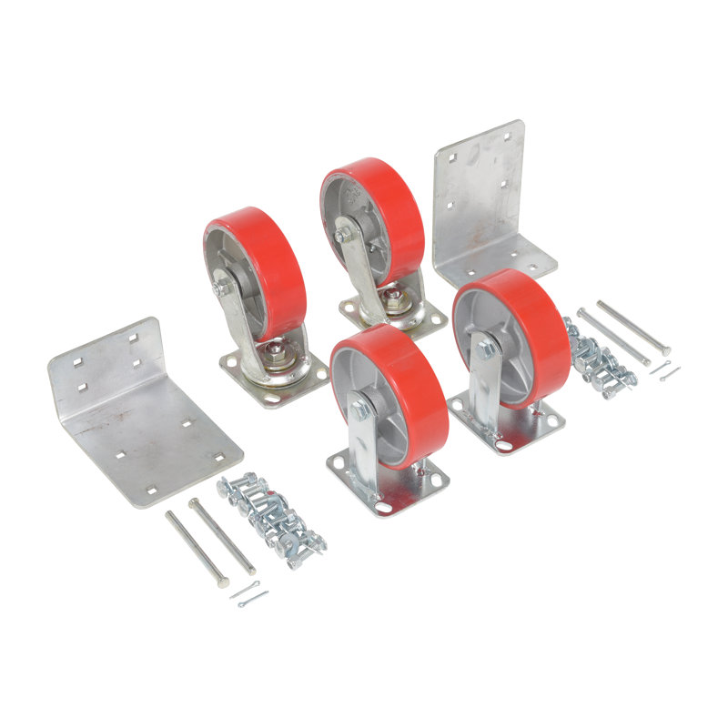 Ensemble de roulettes en acier