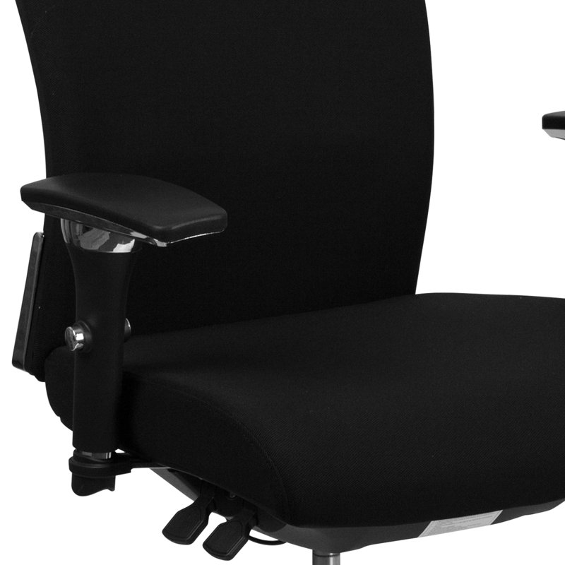 Black Mesh and Fabric Adjustable Executive Swivel Chair
