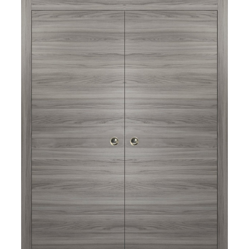 Portes coulissantes en bois Planum, 64 po x 80 po, Frêne gingembre