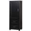 Freestanding Grey Bathroom Cabinet With Two Drawers, Adjustable Shelf, - Toppling, Board Painted, 100Lbs Capacity, 61.54In Tall, 16.37In Wide, 23.57In Deep Tall Toppling Device, Painted Finish, Deep,-130530839