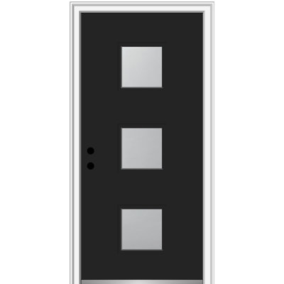 Porte d’entrée pré-raccrochée en acier Spotlight