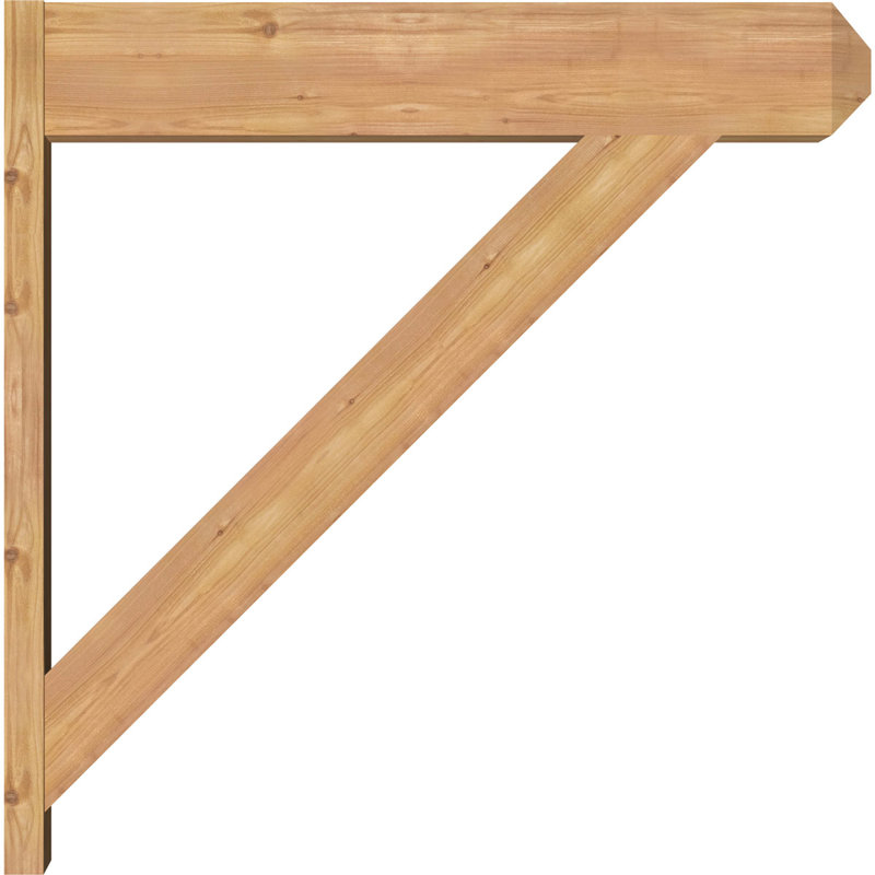 Artisan traditionnel en bois rustique, P 36 po x H 36 po, Cèdre rouge occidental l 7 1/2 po (lisse)