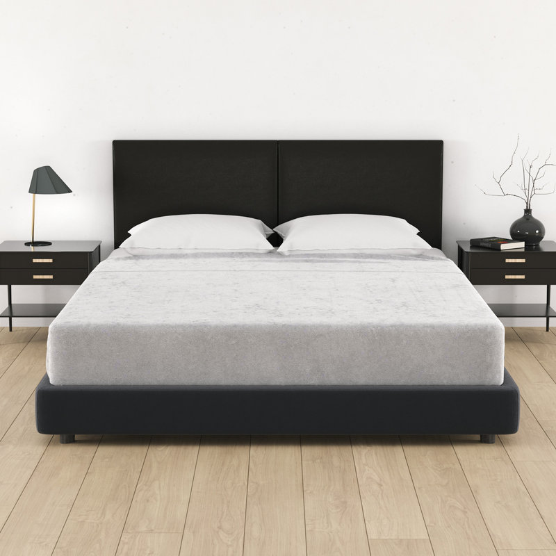 Tête de lit en cuir végétalien Panelist Luxe: solution polyvalente pour la décoration intérieure, Queen, Black