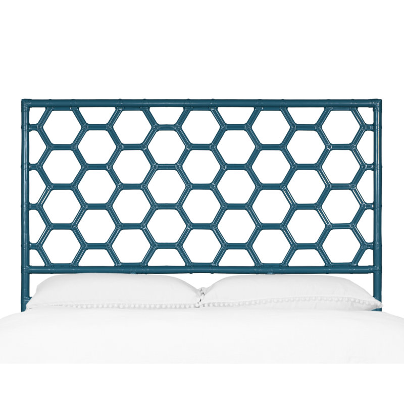 Honeycomb Open-Frame Headboard, Pacific Blue, Queen