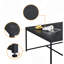 Table basse 5 pièces Caitlin grain de bois noir 5 pièces.-2137074425