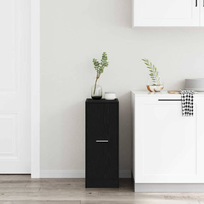 Apothecary Cabinet Black Oak Engineered Wood