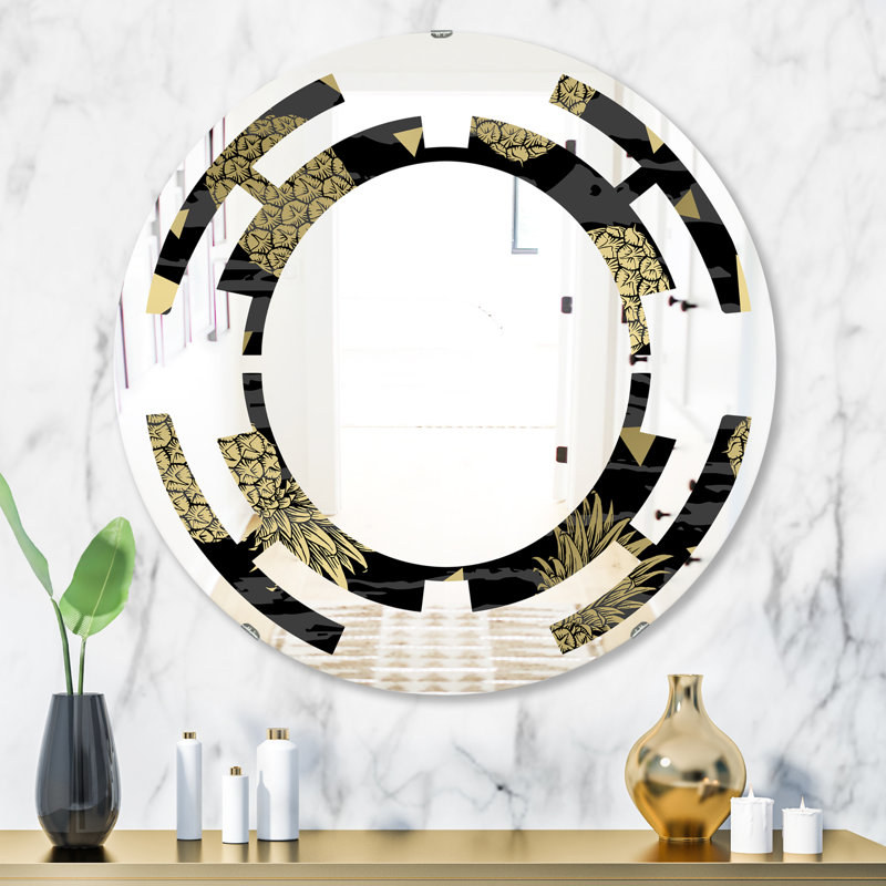Miroir mural Agate Space Rustic, 23.6" x 23.6" 