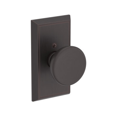 Solvang Full Dummy Knob with Chamfered 5in Rose in Venetian Bronze