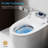Foot Sensor Activated Smart Toilet With Self-Cleaning Nozzle, Three Level Heated Seat, Airflow, Led Display, Night , Knob Control, Soft Close, Auto Flush, And Remote Control - White Classic For